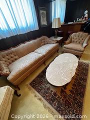 MaxSold Auction: Deutsch Bros. Vintage French Provincial Chesterfield Sofa & Armchair - North Franklin Township (Pennsylvania, USA) PARTNER MANAGED Estate Sale Online Auction - Hazelwood Drive