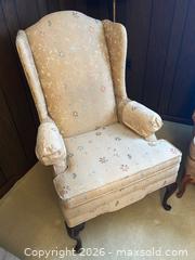 MaxSold Auction: Franklin Furniture Company Wingback Chair — Traditional Beige Floral - North Franklin Township (Pennsylvania, USA) PARTNER MANAGED Estate Sale Online Auction - Hazelwood Drive
