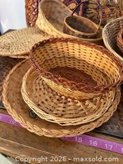 MaxSold Auction: Handmade Wicker Baskets Lot (6–10) - Multicolor & Natural - North Franklin Township (Pennsylvania, USA) PARTNER MANAGED Estate Sale Online Auction - Hazelwood Drive