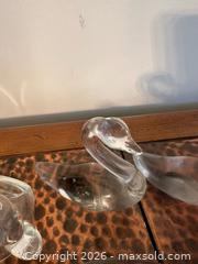 MaxSold Auction: Lot of 4-6 Clear Glass Swan / Abstract Paperweights - North Franklin Township (Pennsylvania, USA) PARTNER MANAGED Estate Sale Online Auction - Hazelwood Drive