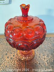 MaxSold Auction: Red Ruby Glass Covered Compote with Hobnail Pattern - North Franklin Township (Pennsylvania, USA) PARTNER MANAGED Estate Sale Online Auction - Hazelwood Drive