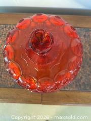 MaxSold Auction: Red Ruby Glass Covered Compote with Hobnail Pattern - North Franklin Township (Pennsylvania, USA) PARTNER MANAGED Estate Sale Online Auction - Hazelwood Drive