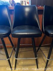 MaxSold Auction: Set of 3 Black Mid-Century Bar Stools with Padded Seats - North Franklin Township (Pennsylvania, USA) PARTNER MANAGED Estate Sale Online Auction - Hazelwood Drive