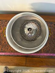 MaxSold Auction: Set of 3 Enameled Metal Colanders / Steamer Baskets, Made in Japan - North Franklin Township (Pennsylvania, USA) PARTNER MANAGED Estate Sale Online Auction - Hazelwood Drive