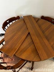 MaxSold Auction: Traditional Brown Round Dining Table with Removable Leaves & Chairs - North Franklin Township (Pennsylvania, USA) PARTNER MANAGED Estate Sale Online Auction - Hazelwood Drive