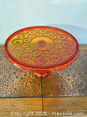 MaxSold Auction: Vintage Amberina Glass Cake Stand with Button and Star Pattern - North Franklin Township (Pennsylvania, USA) PARTNER MANAGED Estate Sale Online Auction - Hazelwood Drive