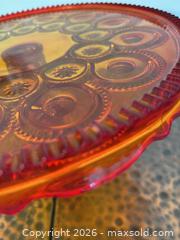 MaxSold Auction: Vintage Amberina Glass Cake Stand with Button and Star Pattern - North Franklin Township (Pennsylvania, USA) PARTNER MANAGED Estate Sale Online Auction - Hazelwood Drive