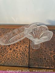 MaxSold Auction: Vintage Clear & Frosted Glass Pedestal Bowl and Serving Platter (2 pcs) - North Franklin Township (Pennsylvania, USA) PARTNER MANAGED Estate Sale Online Auction - Hazelwood Drive