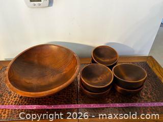 MaxSold Auction: Wood Salad Serving Bowl Set, 7 Pieces, Medium Brown - North Franklin Township (Pennsylvania, USA) PARTNER MANAGED Estate Sale Online Auction - Hazelwood Drive