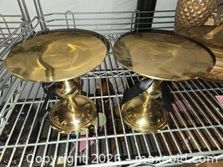 MaxSold Auction: 2, 12" x12" storage boxes, 3. 4" x 6", 2 metal colored candle holders, wedding bell topper - Longmont (Colorado, USA) PARTNER MANAGED Estate Sale Online Auction -  Twilight Court