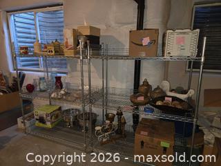 MaxSold Auction: 2, 3 shelf metal racks - Longmont (Colorado, USA) PARTNER MANAGED Estate Sale Online Auction -  Twilight Court