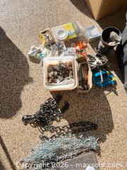 MaxSold Auction: Assorted Hardware Lot: Chains, Hooks, Clamps, Fasteners - Longmont (Colorado, USA) PARTNER MANAGED Estate Sale Online Auction -  Twilight Court