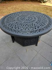 MaxSold Auction: Black Metal Propane Fire pit, cover, see pictures - Longmont (Colorado, USA) PARTNER MANAGED Estate Sale Online Auction -  Twilight Court