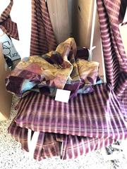 MaxSold Auction: Burgundy Multi-Pattern Woven Drapery Panels & Valance - Longmont (Colorado, USA) PARTNER MANAGED Estate Sale Online Auction -  Twilight Court