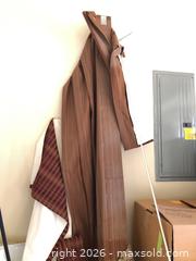 MaxSold Auction: Burgundy Multi-Pattern Woven Drapery Panels & Valance - Longmont (Colorado, USA) PARTNER MANAGED Estate Sale Online Auction -  Twilight Court