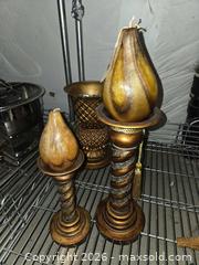 MaxSold Auction: Candle holders, 2 Crosses, Pineapple vase - Longmont (Colorado, USA) PARTNER MANAGED Estate Sale Online Auction -  Twilight Court