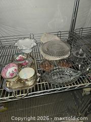 MaxSold Auction: Glass Serving Pieces, Candlewick Plates & Sugar & Creamer,Teacups, Metal Serving platter - Longmont (Colorado, USA) PARTNER MANAGED Estate Sale Online Auction -  Twilight Court