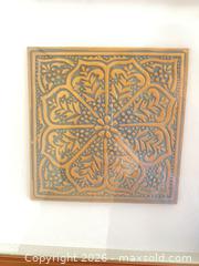 MaxSold Auction: Pair of Copper/Bronze Framed Embossed Metal Wall Art, 13 x 13 - Longmont (Colorado, USA) PARTNER MANAGED Estate Sale Online Auction -  Twilight Court