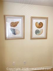 MaxSold Auction: Pair of Framed Seashell Nautical Art Prints, Light Wood Frames - Longmont (Colorado, USA) PARTNER MANAGED Estate Sale Online Auction -  Twilight Court