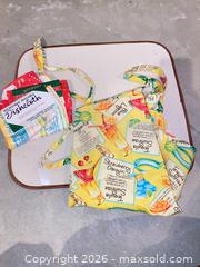 MaxSold Auction: Small Covered Glass Cake Stand with Wooden Riser,Apron, Drying Mat - Longmont (Colorado, USA) PARTNER MANAGED Estate Sale Online Auction -  Twilight Court