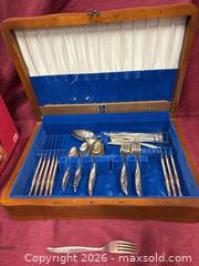 MaxSold Auction: 1881 Rogers/Oneida silver plate cutlery in Birks box - Renfrew (Ontario, Canada) SELLER MANAGED Downsizing Online Auction - Plaunt Street