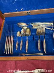 MaxSold Auction: 1881 Rogers/Oneida silver plate cutlery in Birks box - Renfrew (Ontario, Canada) SELLER MANAGED Downsizing Online Auction - Plaunt Street