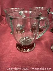 MaxSold Auction: Anchor Hocking Clear Glass Goblets with Ruby Red Feet, Set of 5 - Renfrew (Ontario, Canada) SELLER MANAGED Downsizing Online Auction - Plaunt Street