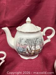 MaxSold Auction: Avon Porcelain Winter Village Creamer & Covered Sugar (1977) - Renfrew (Ontario, Canada) SELLER MANAGED Downsizing Online Auction - Plaunt Street