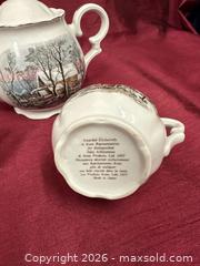 MaxSold Auction: Avon Porcelain Winter Village Creamer & Covered Sugar (1977) - Renfrew (Ontario, Canada) SELLER MANAGED Downsizing Online Auction - Plaunt Street
