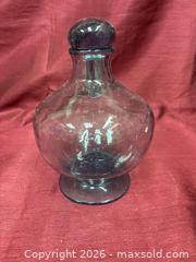 MaxSold Auction: Medium Blue Hand-Blown Glass decanter - Renfrew (Ontario, Canada) SELLER MANAGED Downsizing Online Auction - Plaunt Street