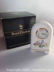 MaxSold Auction: Royal Doulton Bone China Mantel Clock (1990) - Ottawa (Ontario, Canada) SELLER MANAGED Downsizing Online Auction - Florence Street (CONDO)
