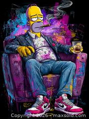 MaxSold Auction: After Hours Homer – Original Artwork by TedyZet - Brantford (Ontario, Canada) SELLER MANAGED Downsizing Online Auction - Harriett Street