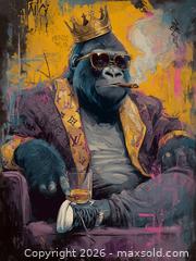 MaxSold Auction: King Without Noise – 18" x 24" – TedyZet – Signed Artwork - Brantford (Ontario, Canada) SELLER MANAGED Downsizing Online Auction - Harriett Street