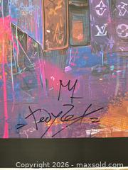 MaxSold Auction: Unbothered Energy – 18” x 24” Image – Digitally Hand-Painted Canvas – TedyZet - Brantford (Ontario, Canada) SELLER MANAGED Downsizing Online Auction - Harriett Street