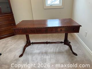 MaxSold Auction: 19th C. William IV Style Mahogany Library Table/Desk - Toronto (Ontario, Canada) SELLER MANAGED Moving Online Auction - Snowdon Avenue