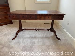 MaxSold Auction: 19th C. William IV Style Mahogany Library Table/Desk - Toronto (Ontario, Canada) SELLER MANAGED Moving Online Auction - Snowdon Avenue