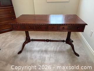 MaxSold Auction: 19th C. William IV Style Mahogany Library Table/Desk - Toronto (Ontario, Canada) SELLER MANAGED Moving Online Auction - Snowdon Avenue