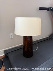 MaxSold Auction: Contemporary Tortoiseshell Glass Table Lamp - Toronto (Ontario, Canada) SELLER MANAGED Moving Online Auction - Snowdon Avenue