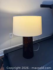 MaxSold Auction: Contemporary Tortoiseshell Glass Table Lamp - Toronto (Ontario, Canada) SELLER MANAGED Moving Online Auction - Snowdon Avenue