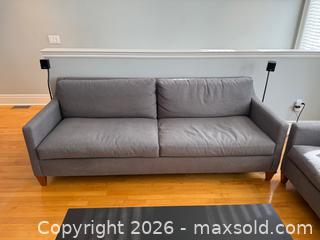 MaxSold Auction: Ethan Allen Grey Upholstered Sofa # 1 - Toronto (Ontario, Canada) SELLER MANAGED Moving Online Auction - Snowdon Avenue