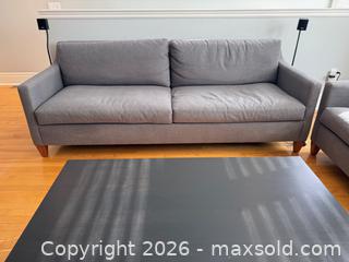 MaxSold Auction: Ethan Allen Grey Upholstered Sofa # 1 - Toronto (Ontario, Canada) SELLER MANAGED Moving Online Auction - Snowdon Avenue