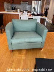 MaxSold Auction: Large Green Upholstered Armchair - Toronto (Ontario, Canada) SELLER MANAGED Moving Online Auction - Snowdon Avenue