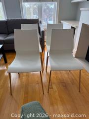 MaxSold Auction: Set of 4 White Ricciolina Chairs by Marco Maran for Maxdesign - Toronto (Ontario, Canada) SELLER MANAGED Moving Online Auction - Snowdon Avenue