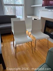 MaxSold Auction: Set of 4 White Ricciolina Chairs by Marco Maran for Maxdesign - Toronto (Ontario, Canada) SELLER MANAGED Moving Online Auction - Snowdon Avenue