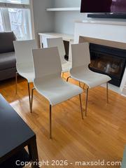 MaxSold Auction: Set of 4 White Ricciolina Chairs by Marco Maran for Maxdesign - Toronto (Ontario, Canada) SELLER MANAGED Moving Online Auction - Snowdon Avenue