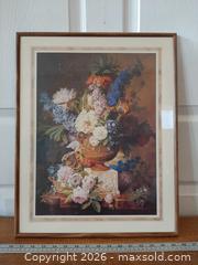 MaxSold Auction: Framed print of the 1783 painting "Flower Still-life with an Alabaster Vase" - London (Ontario, Canada) PARTNER MANAGED Downsizing Online Auction - Seymour Crescent