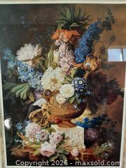 MaxSold Auction: Framed print of the 1783 painting "Flower Still-life with an Alabaster Vase" - London (Ontario, Canada) PARTNER MANAGED Downsizing Online Auction - Seymour Crescent
