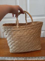 MaxSold Auction: Handmade natural fiber woven basket bag - London (Ontario, Canada) PARTNER MANAGED Downsizing Online Auction - Seymour Crescent