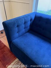 MaxSold Auction: Navy Velvet Tufted Sofa Made in USA - San Jose (California, USA) SELLER MANAGED Estate Sale Online Auction - South 16th Street