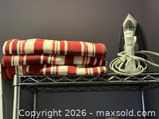 MaxSold Auction: Striped Towels & Iron / Steamer - San Jose (California, USA) SELLER MANAGED Estate Sale Online Auction - South 16th Street